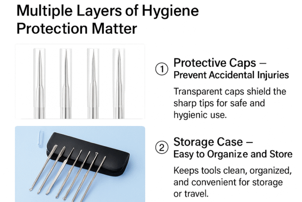 9-Piece Stainless Steel Acne & Blackhead Extractor Kit - Image 4
